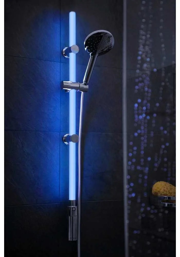 Zestaw prysznicowy w kolorze srebra 94 cm LED – Wenko