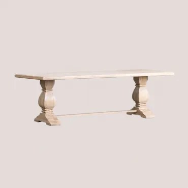 Stół Jadalniany Prostokątny 220x100 Cm Z Drewna Mango Sanzia Jasne Drewno Mango - Sklum