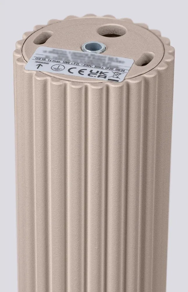 Szarobrązowa metalowa lampa punktowa Gleam – Sollux