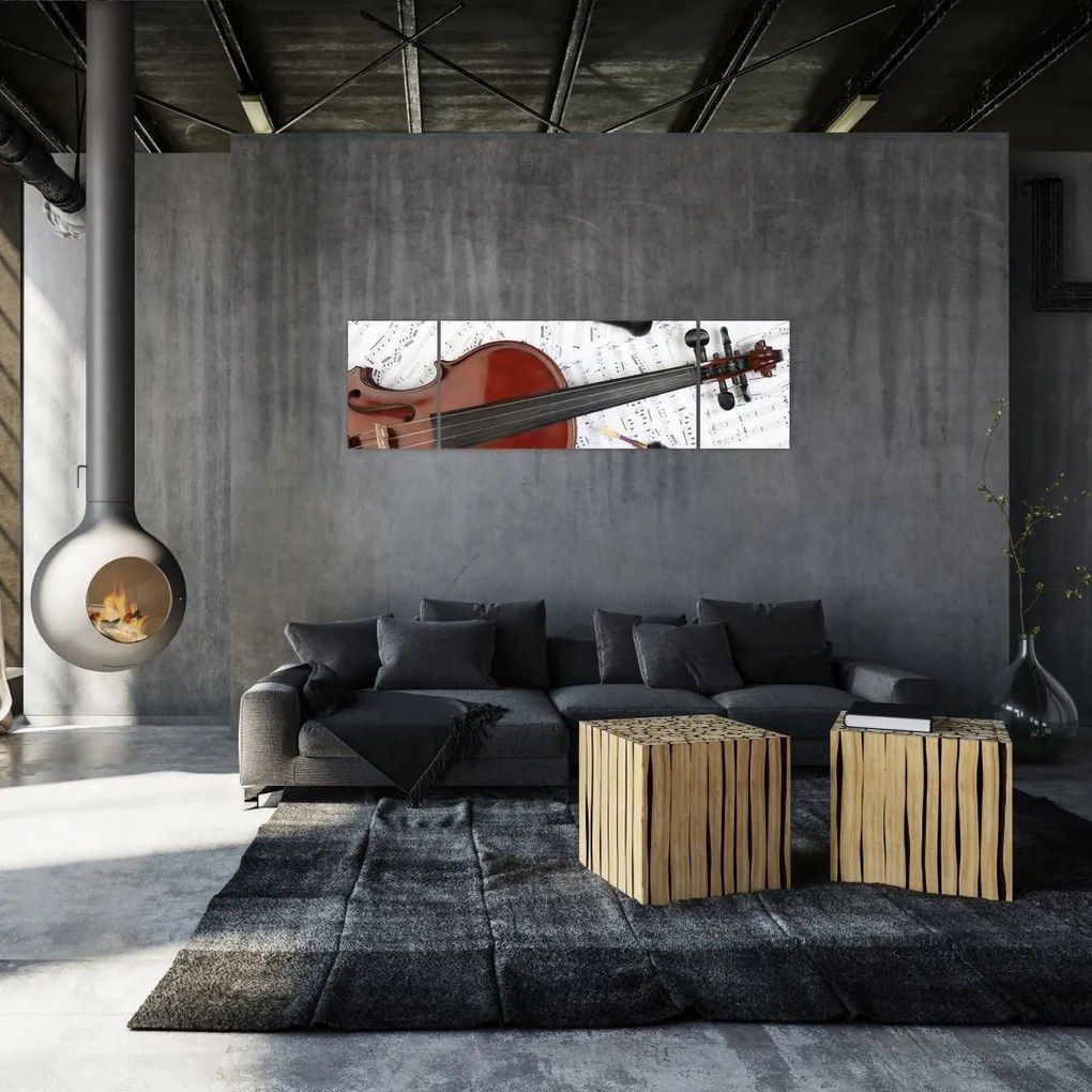 Obraz - Instrumenty muzyczne (170x50 cm)