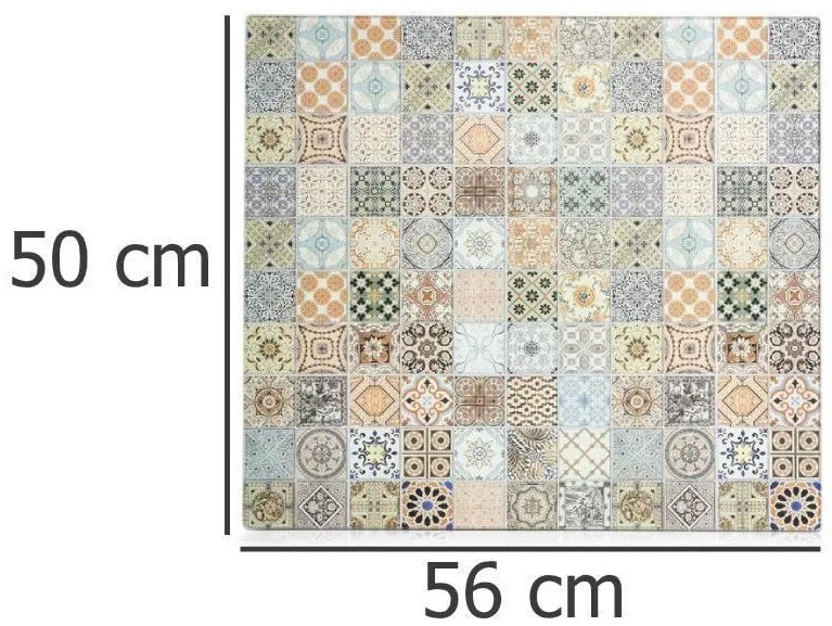 Szklana płyta ochronna na kuchenkę MOZAIKA, duża, ZELLER