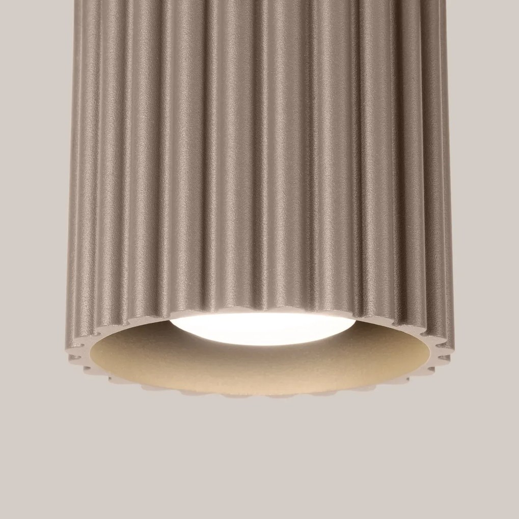 Plafon AURA 1 taupe GU10 ryflowany SOLLUX  LIGHTING