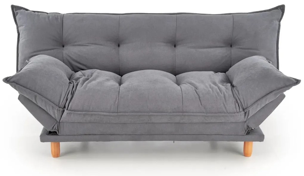 Sofa rozkładana z funkcją spania PILLOW szara HALMAR