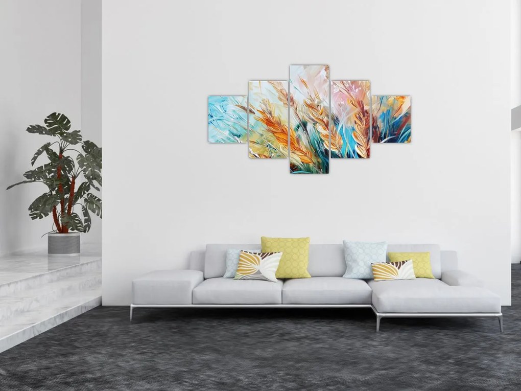 Obraz - Pszenica, abstrakcja (125x70 cm)