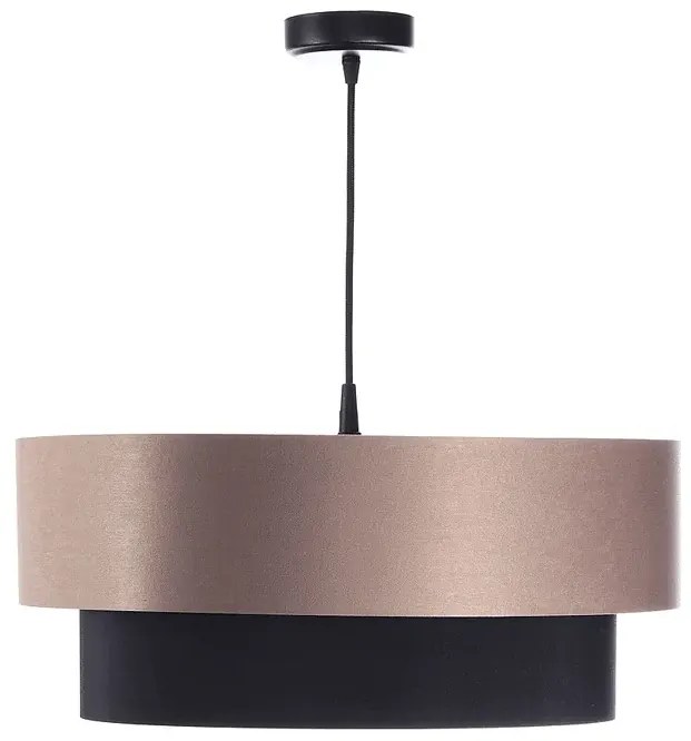 Beżowo-czarna lampa z podwójnym abażurem - S414 D2-F78