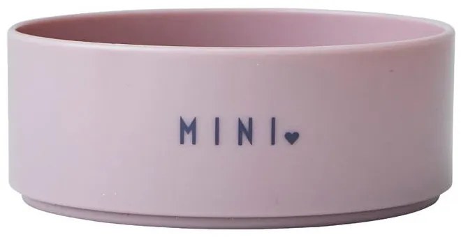 Różowa miska dla dzieci Design Letters Mini Sweetheart, ø 11 cm