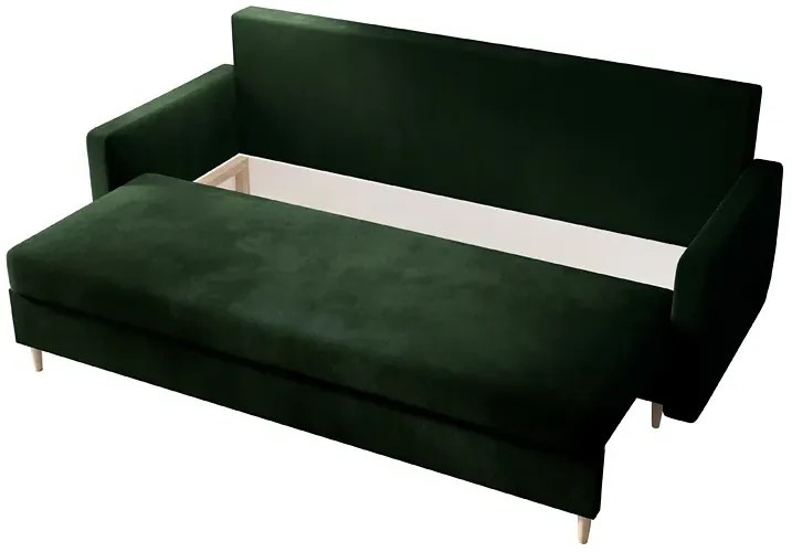Sofa rozkładana zieleń butelkowa - Ahmo