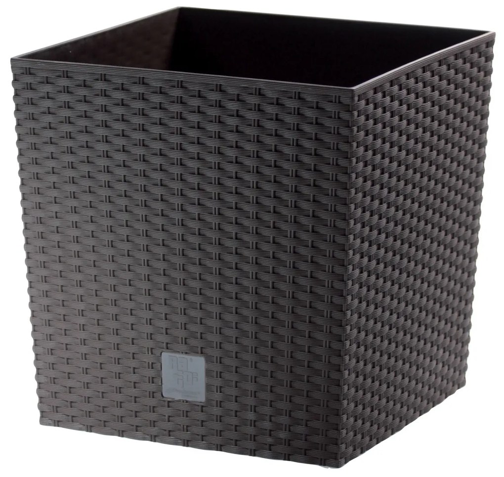 Osłonka na doniczkę Rato Low ciemnobrązowy, 17 x 17 cm, S