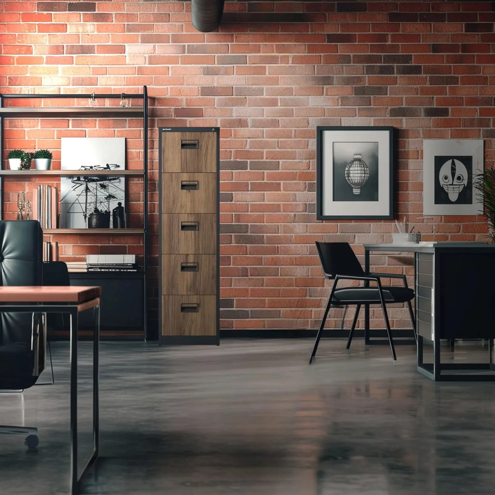 Szafa kartotekowa Eco Design Sara V005 46x62x163 cm antracyt/orzech