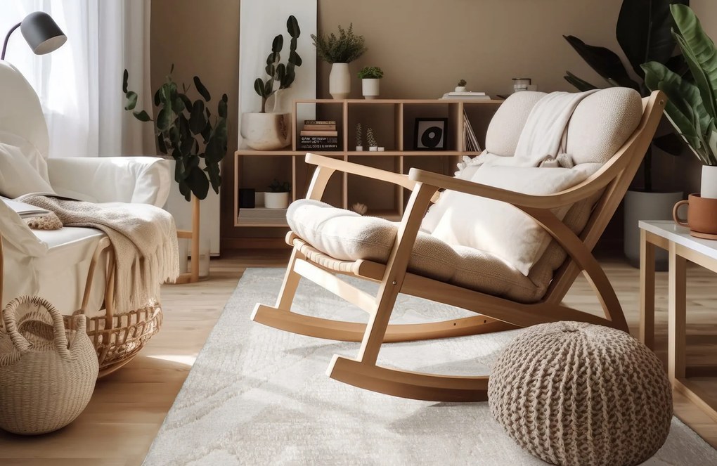 Dywan nowoczesny Alma kremowy koło 200 cm x 200 cm