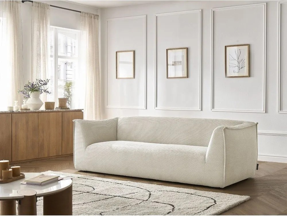 Beżowa sztruksowa sofa 242 cm Giorgia – Bobochic Paris