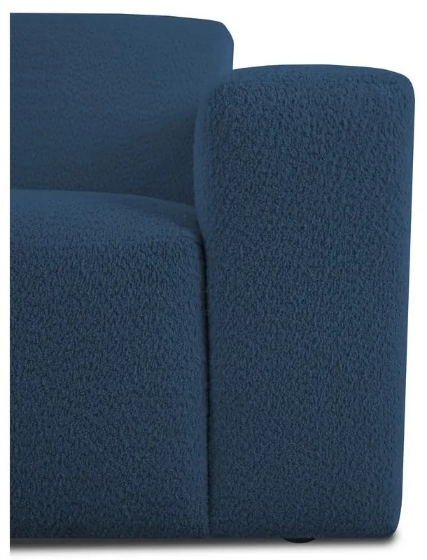 Ciemnoniebieski narożnik z materiału bouclé (w kształcie litery U) Roxy – Scandic