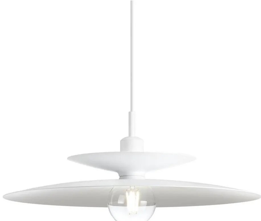 Redo 01-3048 - Żyrandol na przewodzie GUNNAR 1xE27/42W/230V, średnica 50 cm, biały