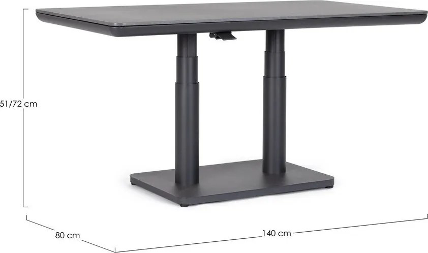 Aluminiowy stół ogrodowy 80x140 cm Miguel – Bizzotto