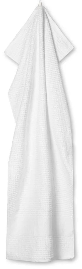 Biały ręcznik kąpielowy z bawełny organicznej frotte 70x140 cm Check – JUNA