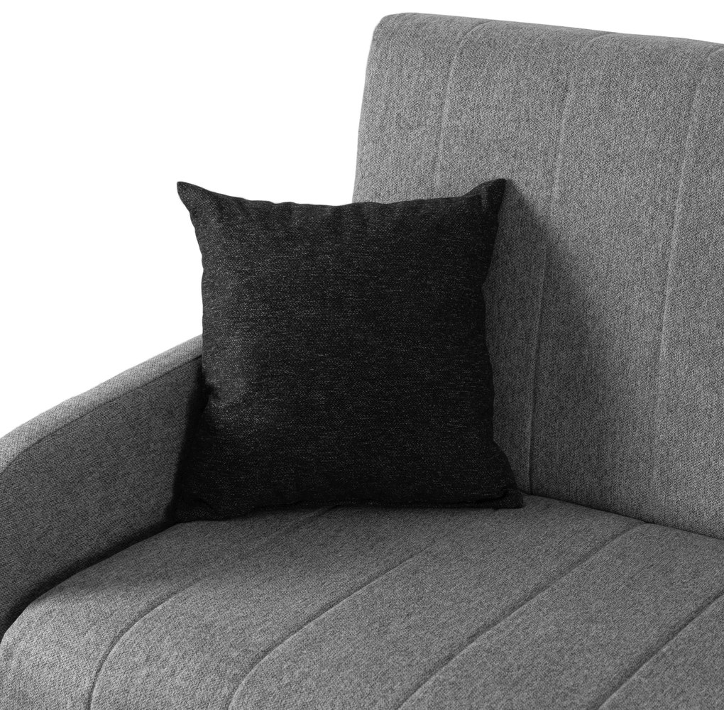Sofa z Funkcją Spania ASPEN Wersalka Rozkładana Dwuosobowa Szara Nowoczesna do Salonu