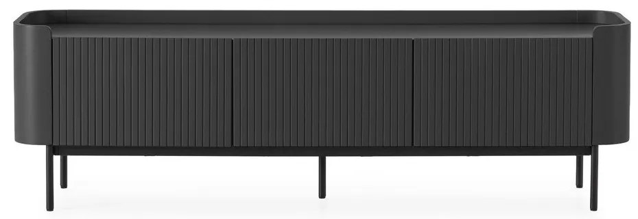 Czarna szafka pod TV 180x55x40 cm Willa – MOME