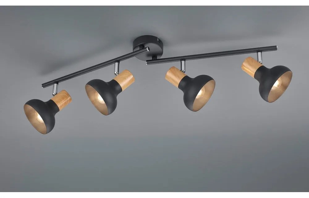 Lampa sufitowa w kolorze matowej czerni ø 10 cm Latika – Trio