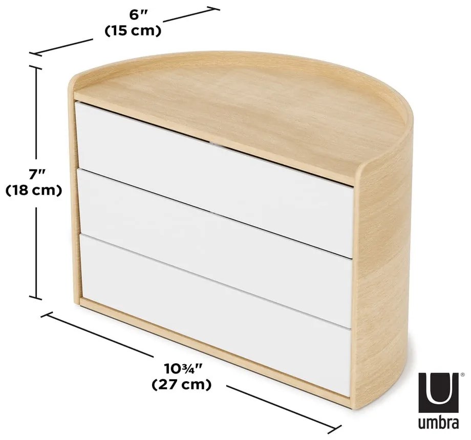 Naturalny obrotowy organizer łazienkowy Moona – Umbra