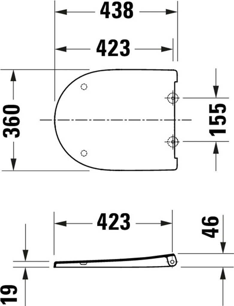 Duravit Univavo Universal WC-Sitz mit Absenkautomatik, oval