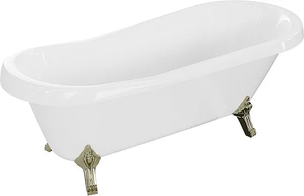 Mexen Retro wanna wolnostojąca 170 x 75 cm, biała, nogi złote - 53251707500-50