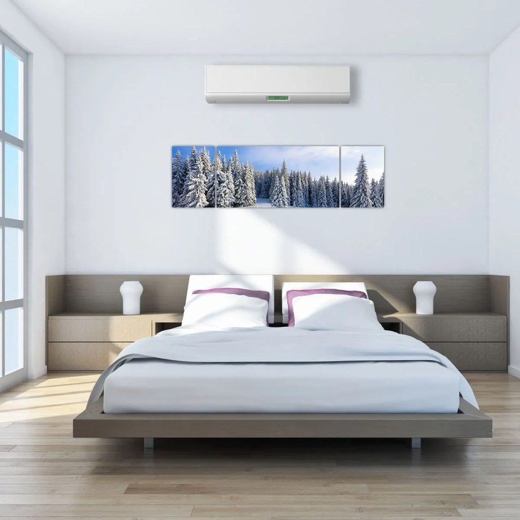 Obraz - Zima w lasach (170x50 cm)