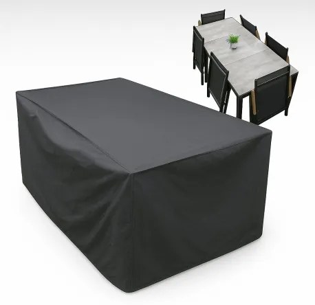 Czasza parasola ochronny na stół 150x90 cm + 4 do 6 rozkładanych krzeseł