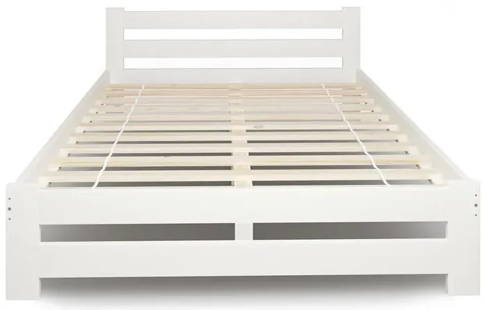 Białe dwuosobowe łóżko skandynawskie 160x200 R1-G10