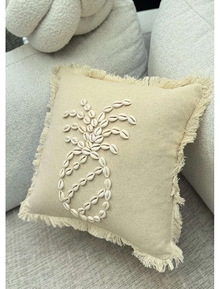 Bawełniana poszewka na poduszkę 43x43 cm Seashells – Mioli Decor