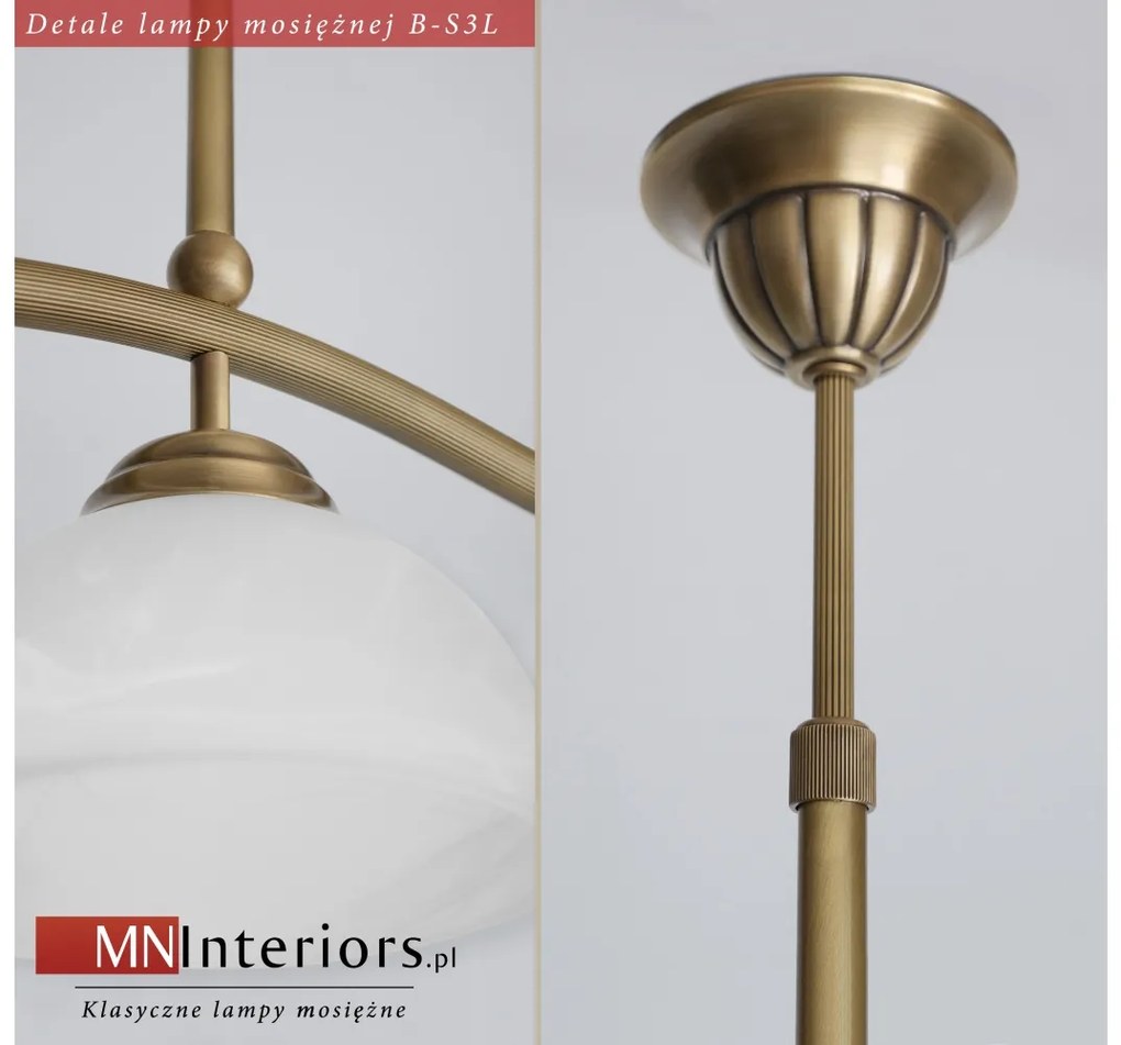 Żyrandol mosiężny nad stół B-S3L