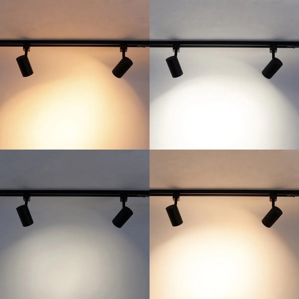 Inteligentny reflektor szynowy czarny 1-fazowy z Wifi GU10 - Iconic Jeana