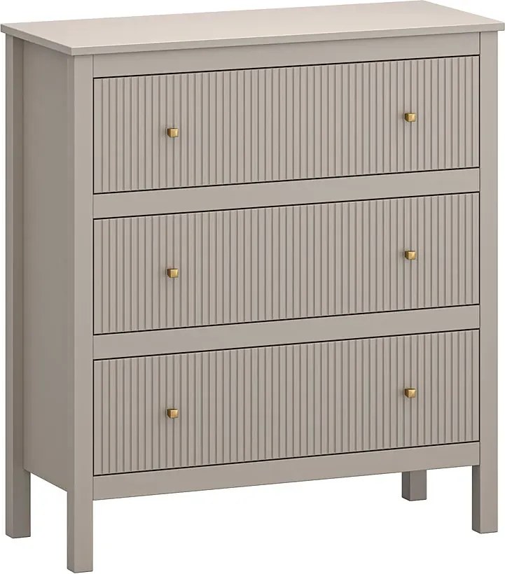 Nowoczesna komoda z trzema szufladami w kolorze taupe Z1-F29