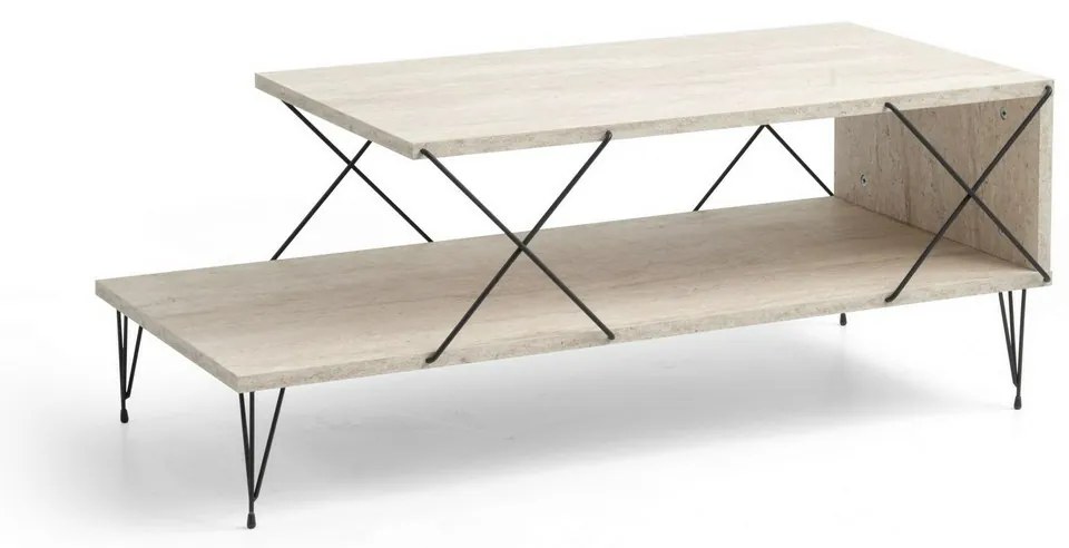 Stolik konferencyjny Loire Travertine and Black