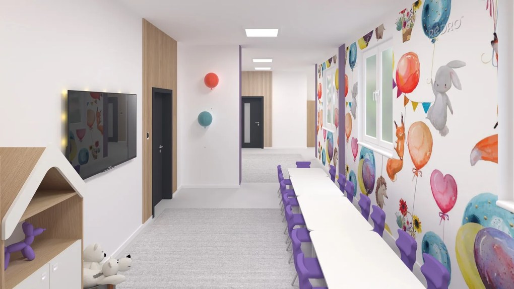 Stół do przedszkola Smart prostokątny 120x70 cm, rozmiar 0-3, blat biały / nogi szare