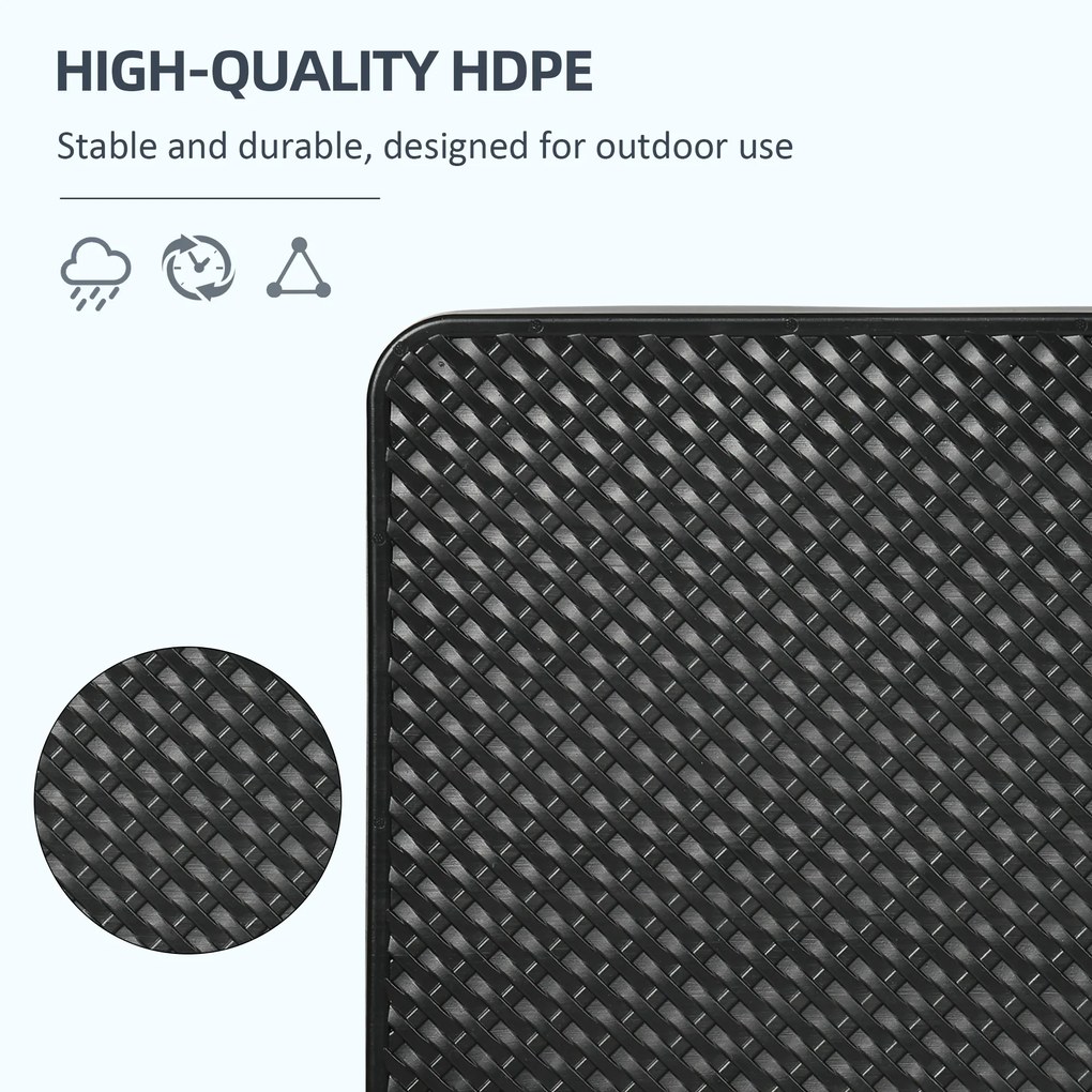 Outsunny waga na parasol ogrodowy 4-częściowa odporna na warunki atmosferyczne HDPE czarna do 80 kg piaskiem 60 kg wodą | Aosom PL