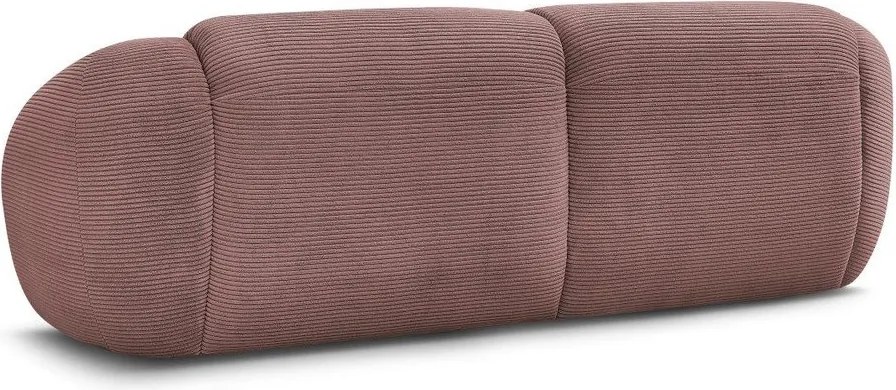 Różowa sztruksowa sofa 250 cm Tina – Bobochic Paris