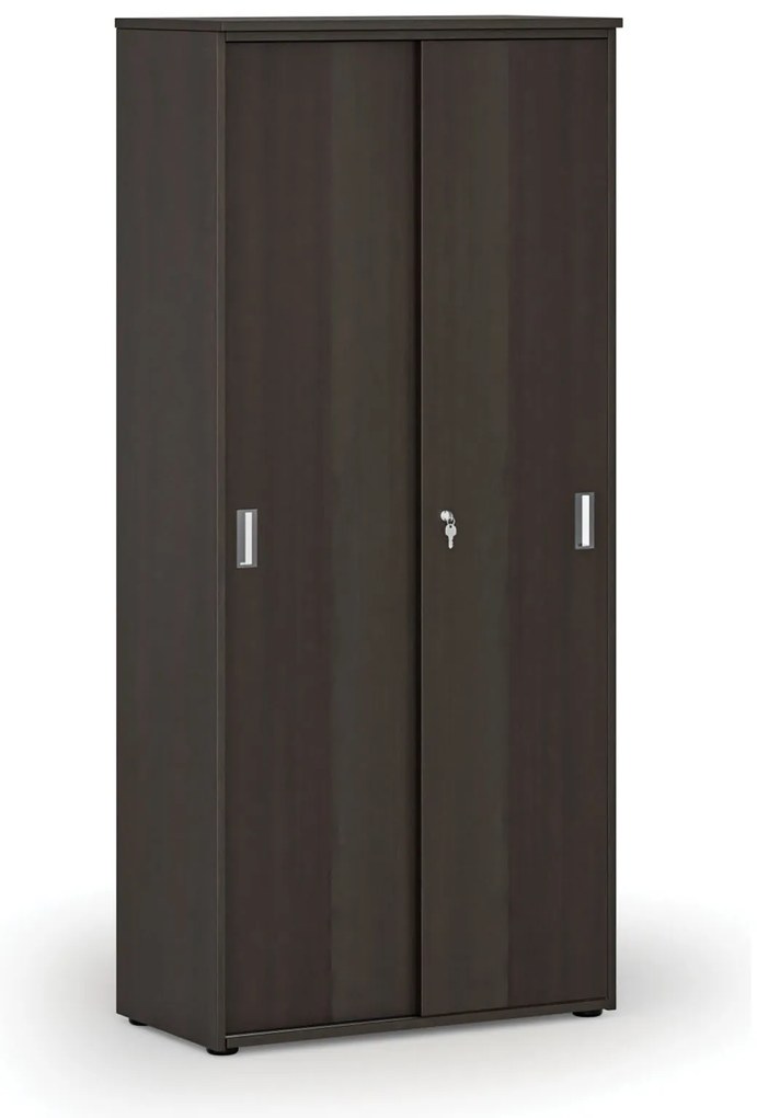 Szafa z drzwiami przesuwnymi PRIMO WOOD, 800 x 420 x 1781 mm, wenge