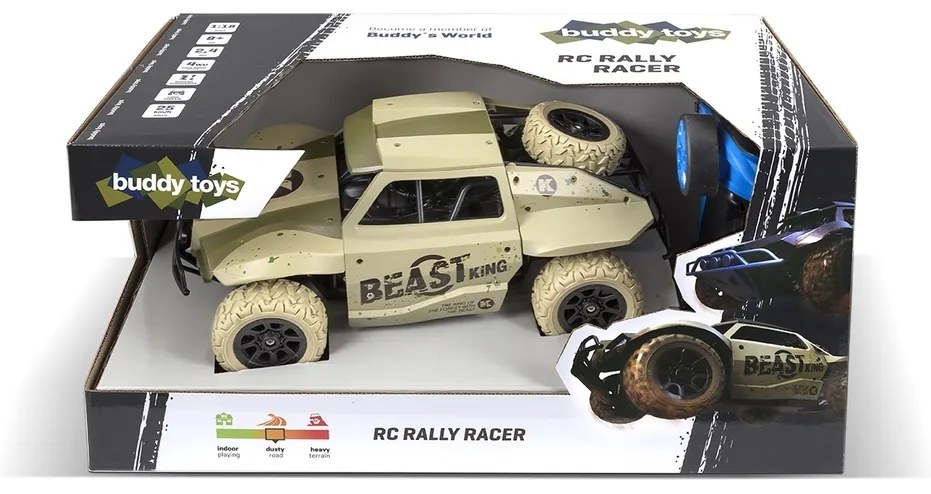 Buddy Toys BRC 18.522 Samochód zdalnie sterowanyRC Rally Racer, zielony