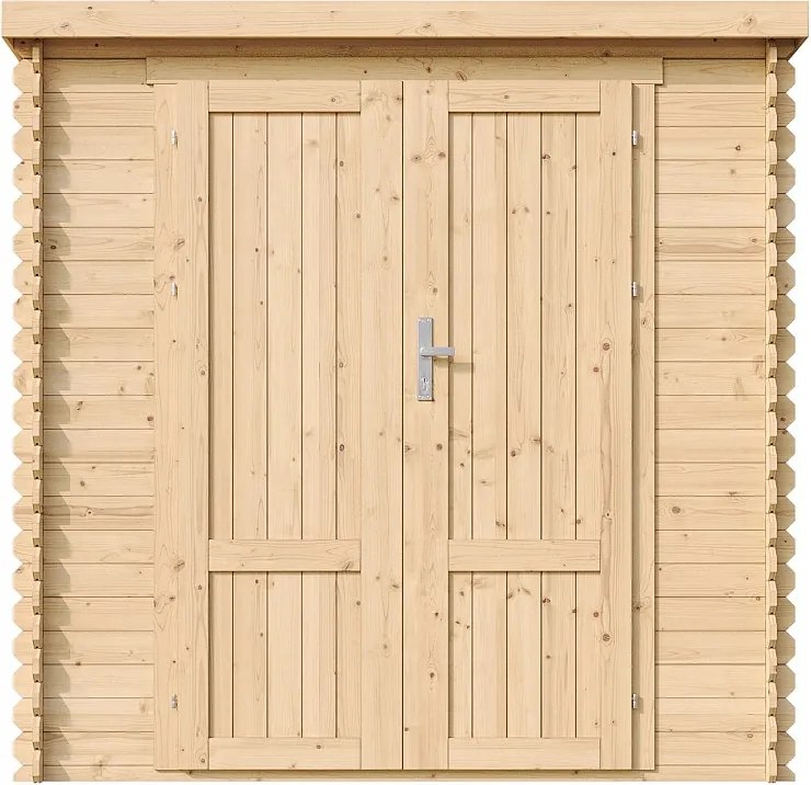 Drewniany domek narzędziowy z podłogą - 2,22 m² / 142x204xH206 cm - M311F1+M311G
