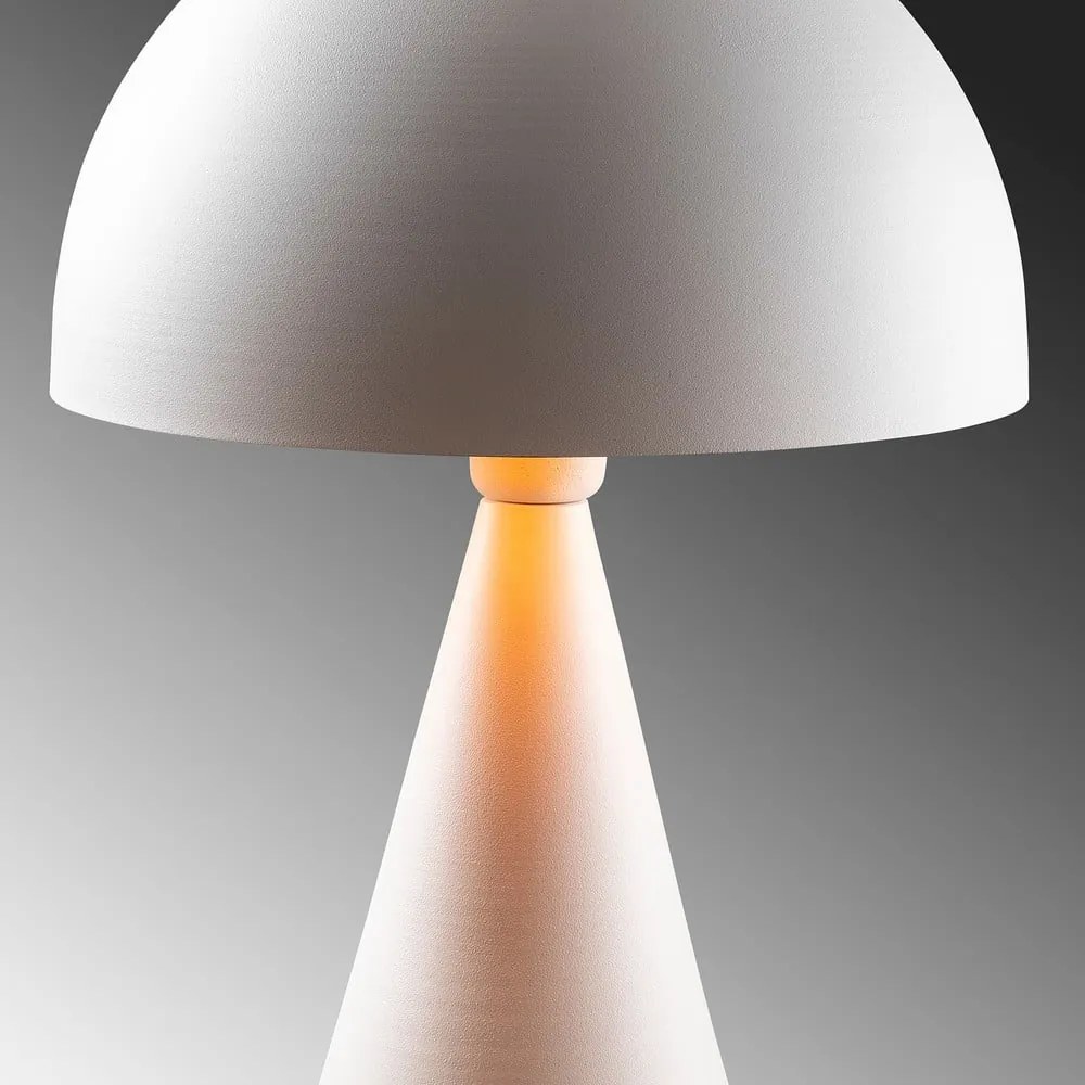 Biała lampa stołowa z metalowym kloszem (wysokość 52 cm) Dodo – Opviq lights