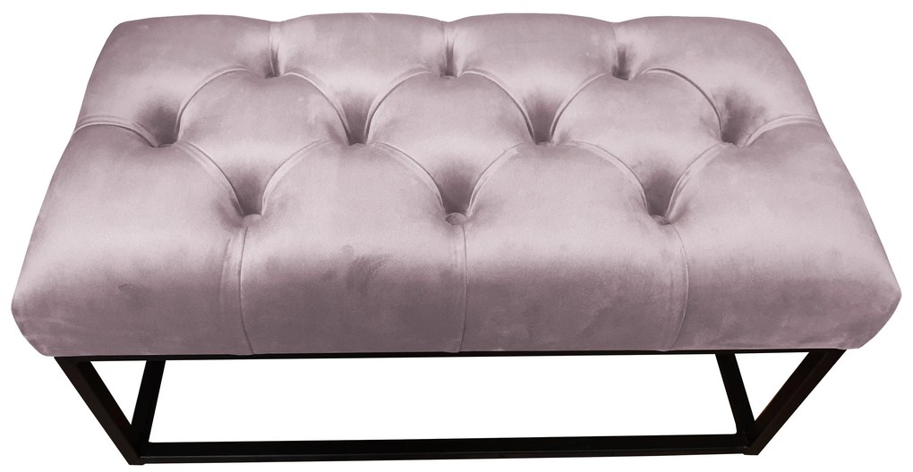 Ławka CHESTERFIELD LOFT MG55 pufa podnóżek metal