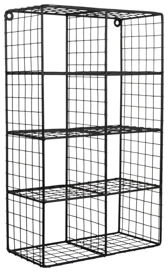 Czarna wielopoziomowa stalowa półka 30 cm Reja – PT LIVING