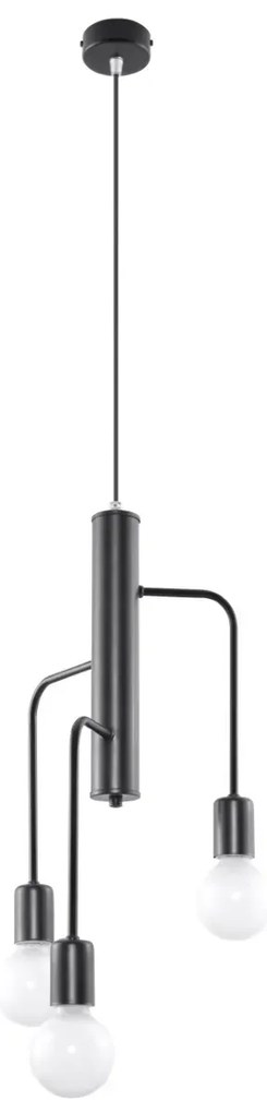 Żyrandol DUOMO 3M czarny SOLLUX  LIGHTING