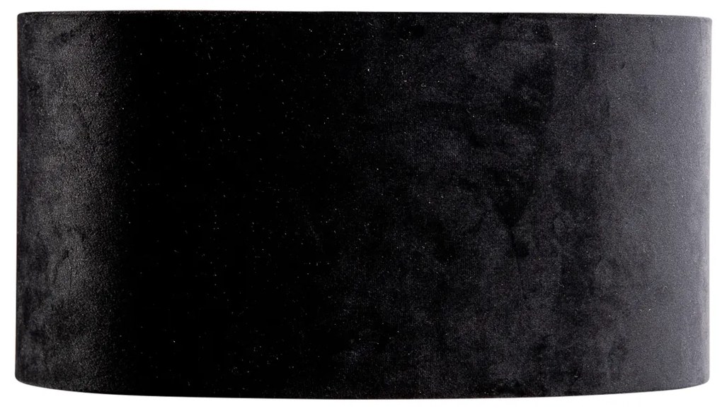 Welurowy abażur czarny owalny 35/23/18