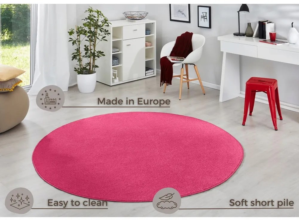 Różowy okrągły dywan ø 133 cm Fancy – Hanse Home