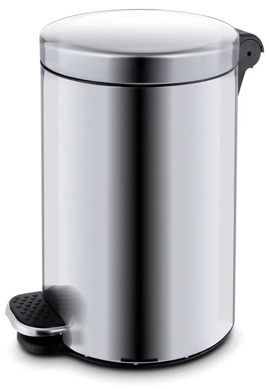 Kosz z pedałem,śmietnik, 12l, płynne zamykanie, nierdzewny matowy