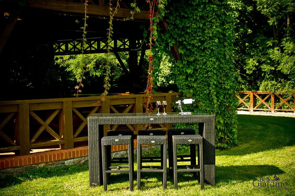 Zestaw mebli ogrodowych technorattanowy Geniale czarny