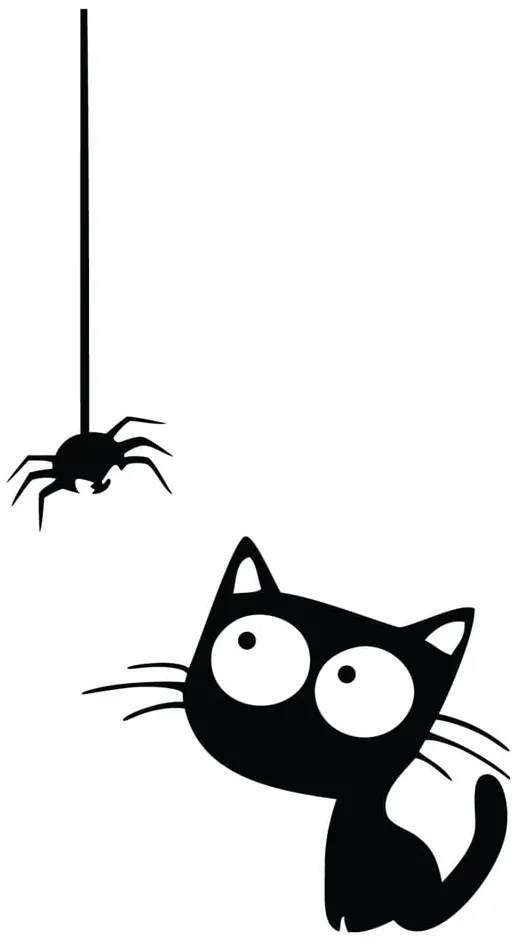 Naklejka Ambiance Cat And Spider