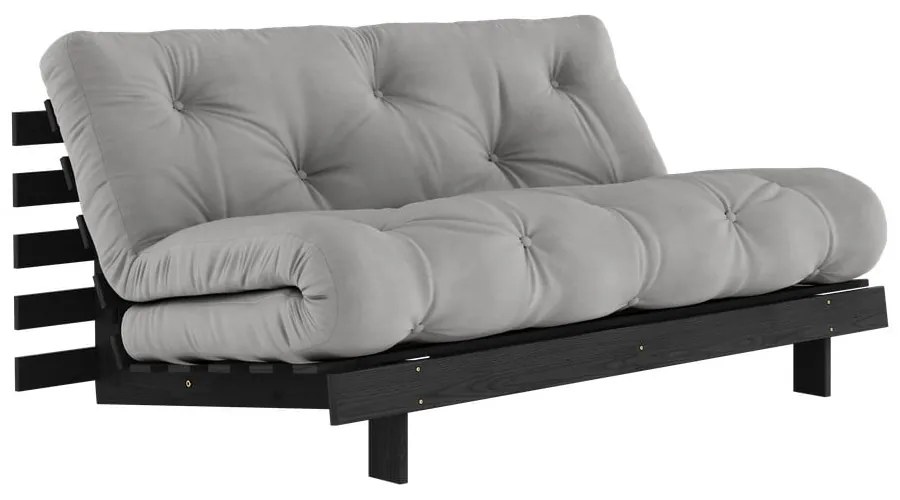 Szara rozkładana sofa 160 cm Roots Black Night – Karup Design