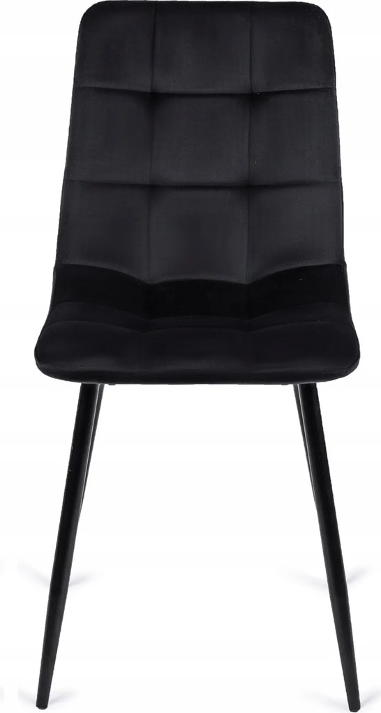 Zestaw Stół Kwadratowy Rozkładany MAX 80-160 cm Dąb Craft/Czarny i 6 Krzeseł PERU Czarnych Welurowych